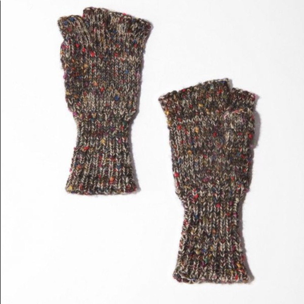 Urban Outfitters marled tweed fingerless gloves